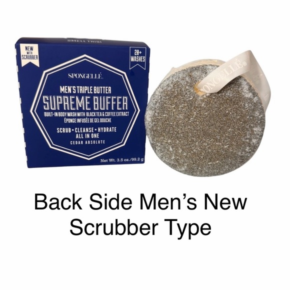 Spongelle Men's Triple Butter Supreme Buffer - Cedar Absolute NIB NWT - Picture 3 of 6